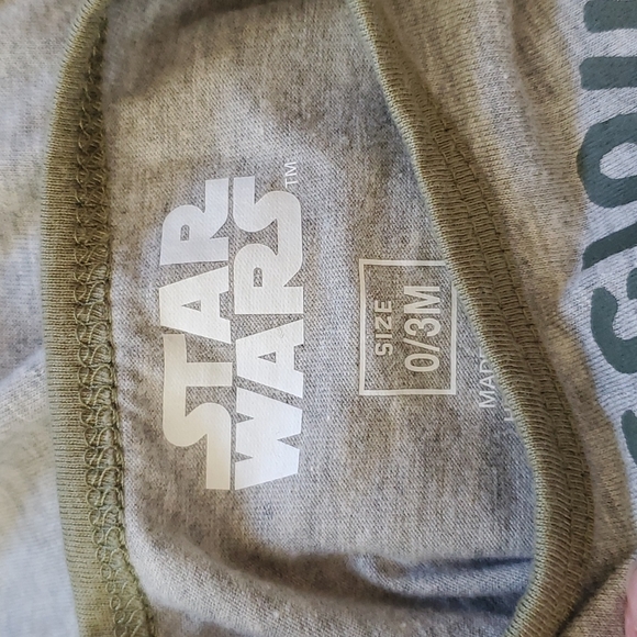 Star Wars Green and Gray Bodysuit Onesie - 0-3M (NWOT) - Picture 3 of 6